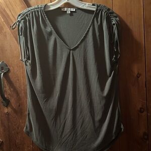 3/$20 bundle deal! Green Envelope Olive V-Neck Blouse grunge